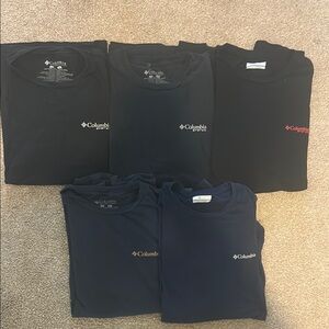 Columbia Black and Blue Long Sleeve Tees